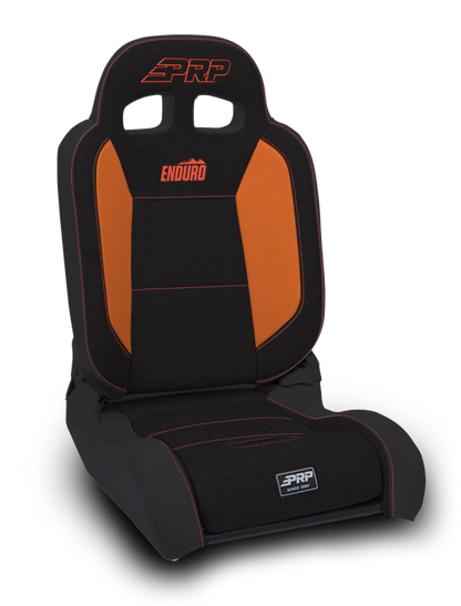 PRP Seats PRP EnduroDaily Reclining Suspension Seat - Black/Orange Tweed - Passenger