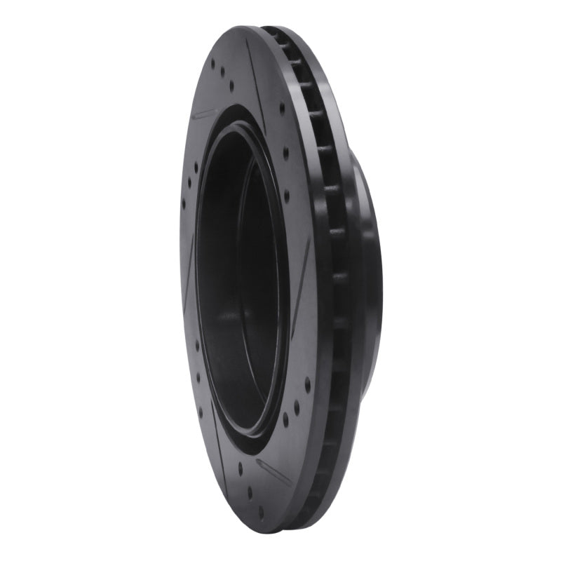 R1 Concepts R1 92-94 Mercedes-Benz E500 Rear Left Drilled & Slotted Black Brake Rotor