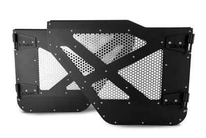 DV8 Offroad DV8 18-22 Jeep 4 Door JL/JT Aluminum Half Doors with Perforated Mesh Rear