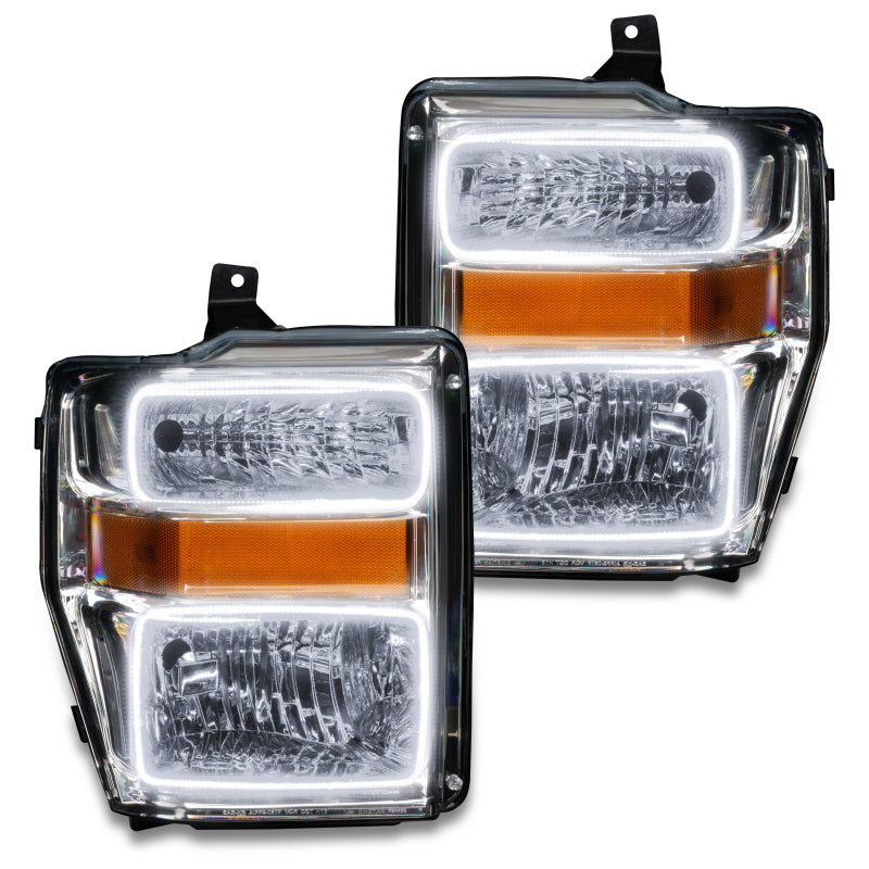 ORACLE Lighting Oracle 08-10 Ford F250 Pre-Assembled Halo Headlights Chrome Housing- w/Simple Controller