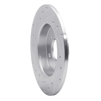 R1 Concepts R1 04-13 Volvo V50 Rear Right Drilled & Slotted Silver Brake Rotor
