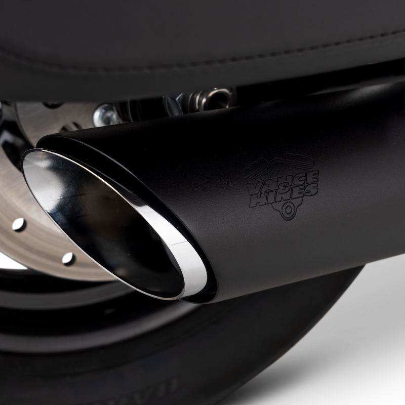 Vance and Hines Vance & Hines 2025+ HD Softail Twin Slash 4in Round Black Slip-On Exhaust