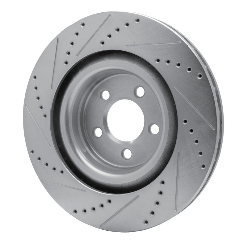 R1 Concepts R1 05-23 Chrysler 300 Front Left Drilled & Slotted Silver Brake Rotor