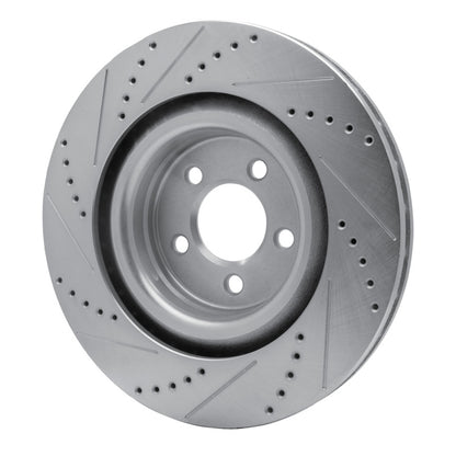 R1 Concepts R1 05-23 Chrysler 300 Front Left Drilled & Slotted Silver Brake Rotor