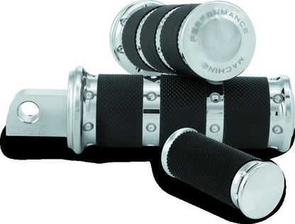 Performance Machine Footpegs XLS - Chrome