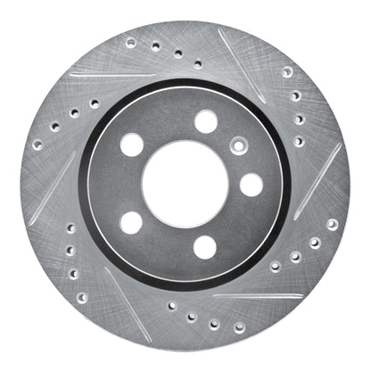 R1 Concepts R1 00-06 Audi TT Quattro Rear Right Drilled & Slotted Silver Brake Rotor