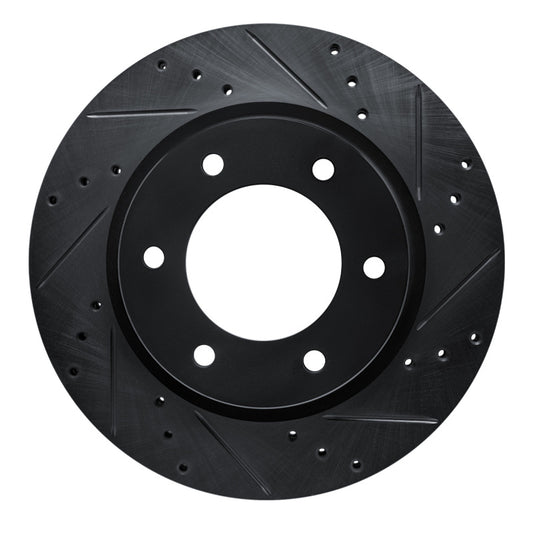 R1 Concepts R1 19-25 Ford BRONCO Front Right Drilled & Slotted Black Brake Rotor