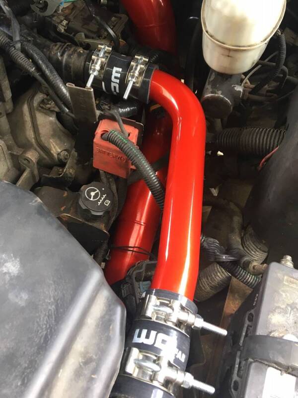 Wehrli 01-05 Chevrolet 6.6L LB7/LLY Duramax Upper Coolant Pipe - Bengal Red