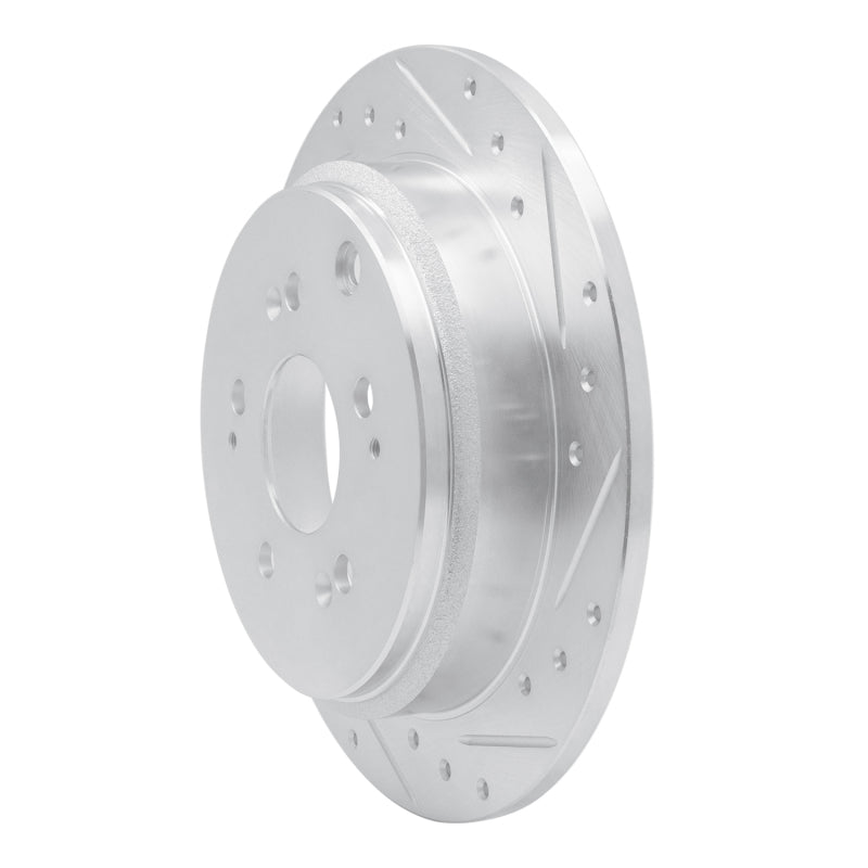 R1 Concepts R1 05-10 Honda Odyssey Rear Right Drilled & Slotted Silver Brake Rotor