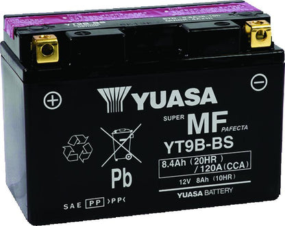 Yuasa Battery Yuasa YT9B-BS Maintenance Free 12-Volt AGM Battery w/Bottle