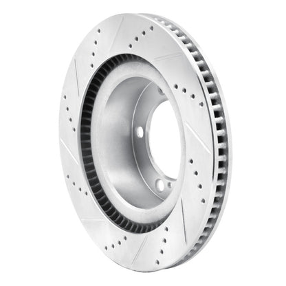 DFC 07-22 Lexus LX570 Front Right Drilled & Slotted Silver Brake Rotor