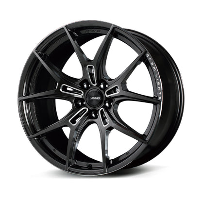 Gram Lights 57FXZ 20x9.5 +35 5x114.3 Super Dark Gunmetal and Machining Rim Edge DC Wheel