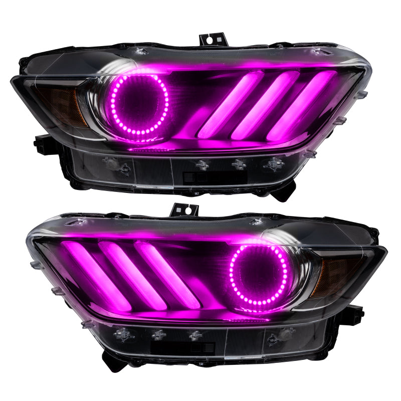 ORACLE Lighting Oracle 15-17 Ford Mustang V6/GT/Shelby DRL Upgrade w/ Halo Kit - ColorSHIFT