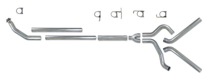 Diamond Eye Performance Diamond Eye KIT 4in Turbo Back MFLR RPLCMENT PIPE DUAL AL: 94-02 DODGE CUMMINS 5.9L
