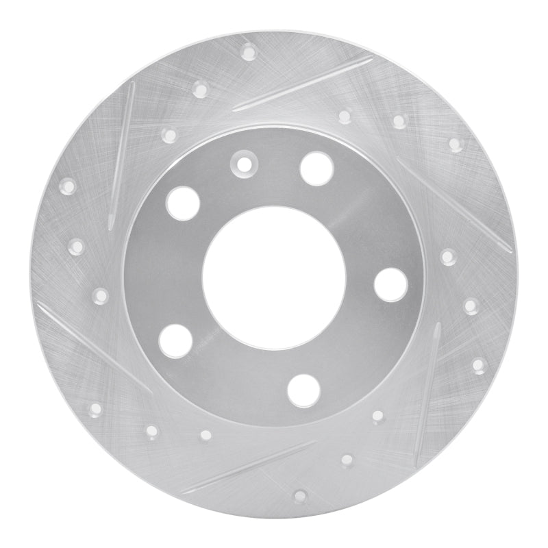 R1 Concepts R1 02-06 Audi A4 Quattro Rear Left Drilled & Slotted Silver Brake Rotor