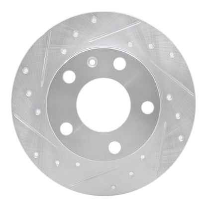 R1 Concepts R1 02-06 Audi A4 Quattro Rear Left Drilled & Slotted Silver Brake Rotor