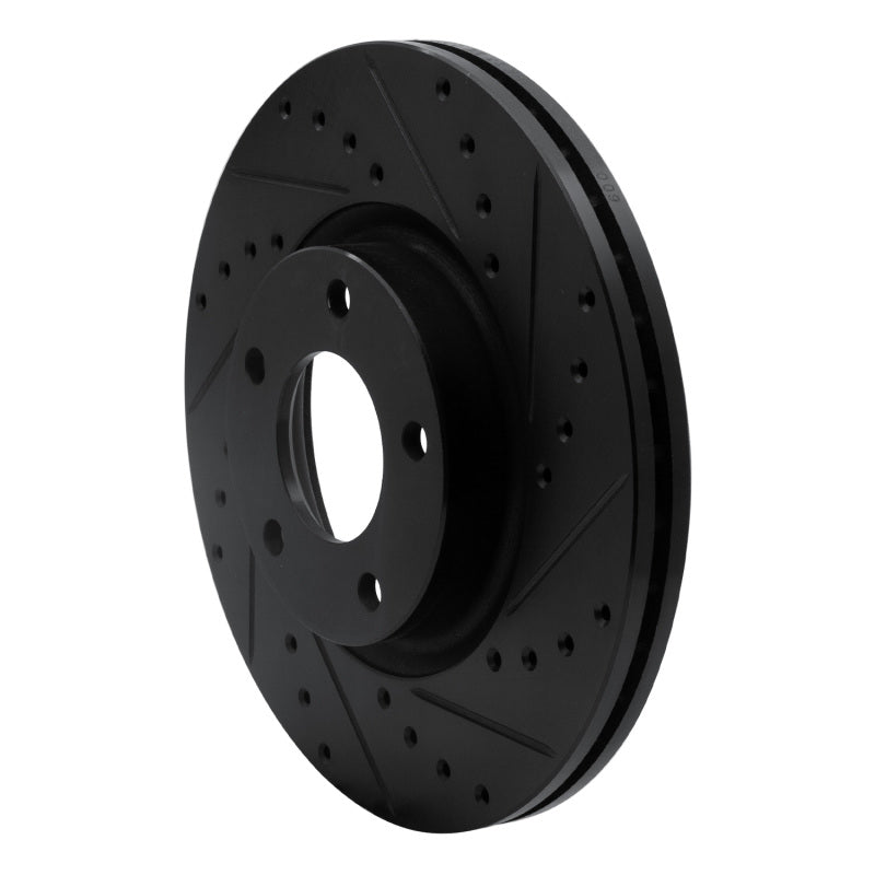 R1 Concepts R1 04-15 Mazda 5 Front Right Drilled & Slotted Black Brake Rotor