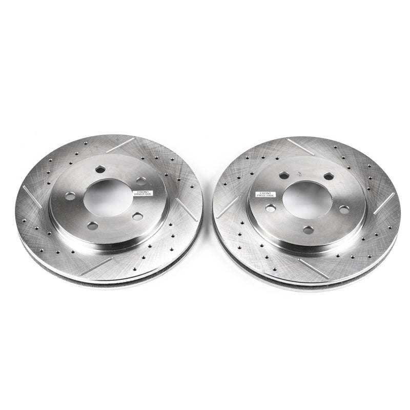 PowerStop Power Stop 2000 Chrysler Grand Voyager Front Evolution Drilled & Slotted Rotors - Pair