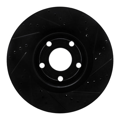 R1 Concepts R1 20-25 Ford BRONCO Sport Front Right Drilled & Slotted Black Brake Rotor