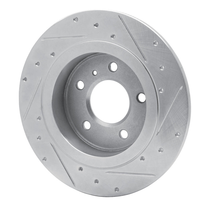R1 Concepts R1 06-11 Buick Lucerne Rear Left Drilled & Slotted Silver Brake Rotor
