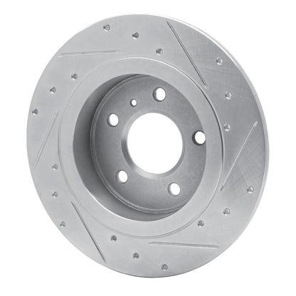 R1 Concepts R1 06-11 Buick Lucerne Rear Left Drilled & Slotted Silver Brake Rotor