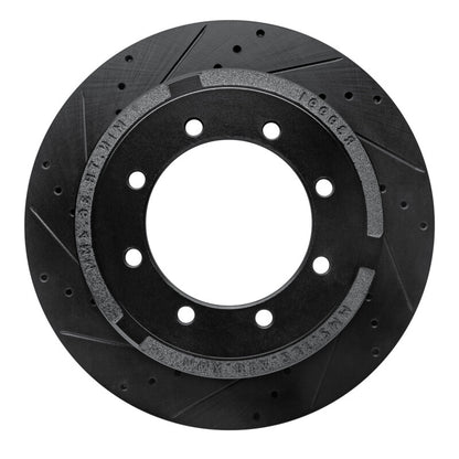 R1 Concepts R1 11-22 Ford F-350 Super Duty 2WD Rear Left Drilled & Slotted Black Brake Rotor