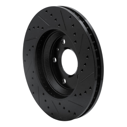 R1 Concepts R1 06-16 Buick Lucerne Front Left Drilled & Slotted Black Brake Rotor