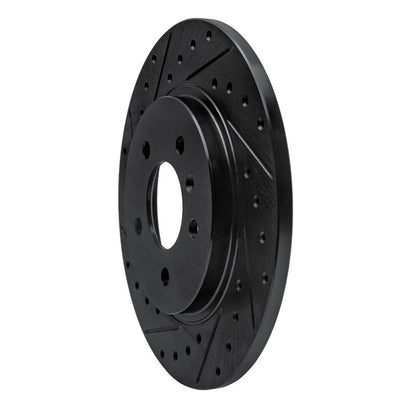 R1 Concepts R1 05-05 Buick Terraza Rear Left Drilled & Slotted Black Brake Rotor