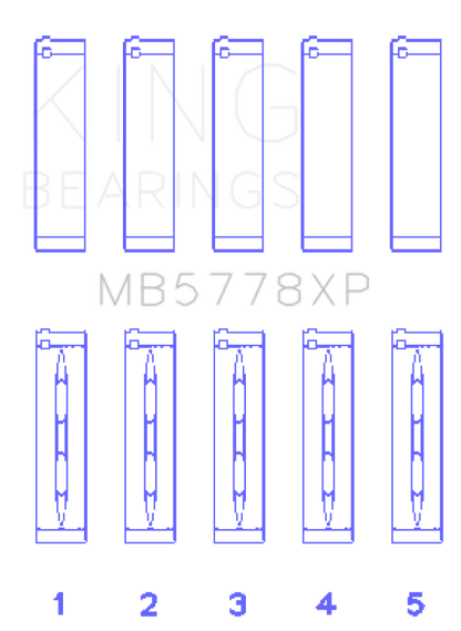 King Engine Bearings Audi Byt/CDnc/Cczd/Cpsa (Size +0.25mm) Main Bearing Set