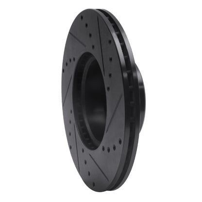 R1 Concepts R1 72-80 Mercedes-Benz 280SE Front Left Drilled & Slotted Black Brake Rotor