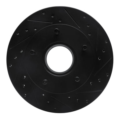 R1 Concepts R1 86-88 Ford Bronco Front Right Drilled & Slotted Black Brake Rotor