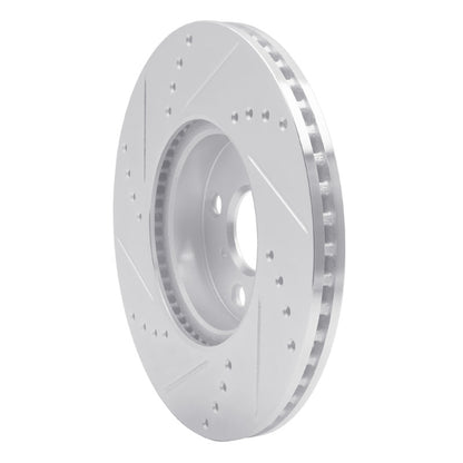 R1 Concepts R1 12-18 Toyota Yaris (USA/Canada) Front Right Drilled & Slotted Silver Brake Rotor