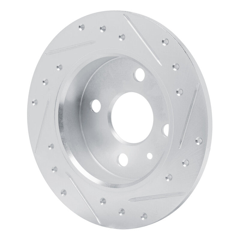 R1 Concepts R1 00-05 Chevrolet ASTRA (Mexico) Rear Right Drilled & Slotted Silver Brake Rotor