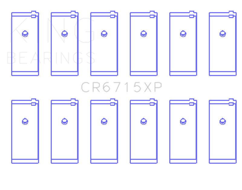 King Engine Bearings King Nissan TB42/TB45/TB48 L6 4.2L/4.5L/4.8L (Size STD) Tri-Metal Perf Rod Bearing Set