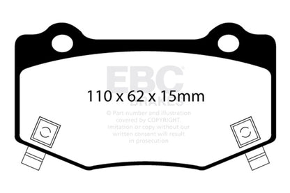 EBC Racing 13-15 Chevrolet Corvette (C7) RP-1 Race Rear Brake Pads