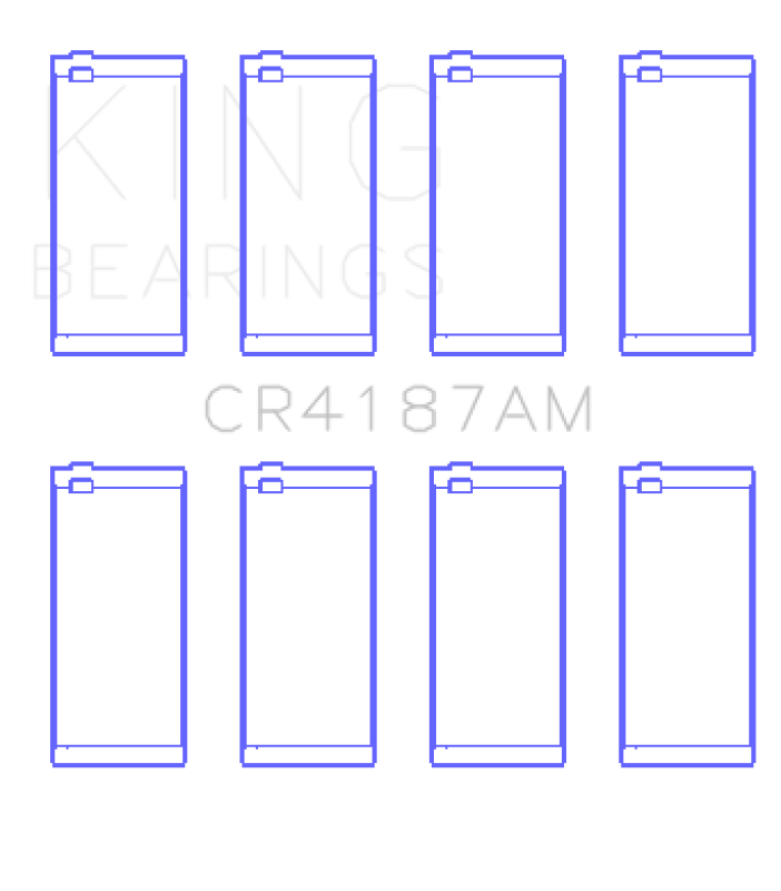 King Engine Bearings Toyota 2LT/3L AM-Series 4 Pairs Connecting Rod Bearing Set