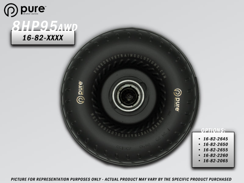 Pure Drivetrain Solutions Pure Drivetrain 8HP95 High Performance Billet Race Torque Converter - 26/50 Stator - AWD
