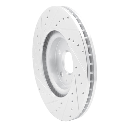 R1 Concepts R1 08-17 Cadillac CTS Front Right Drilled & Slotted Silver Brake Rotor