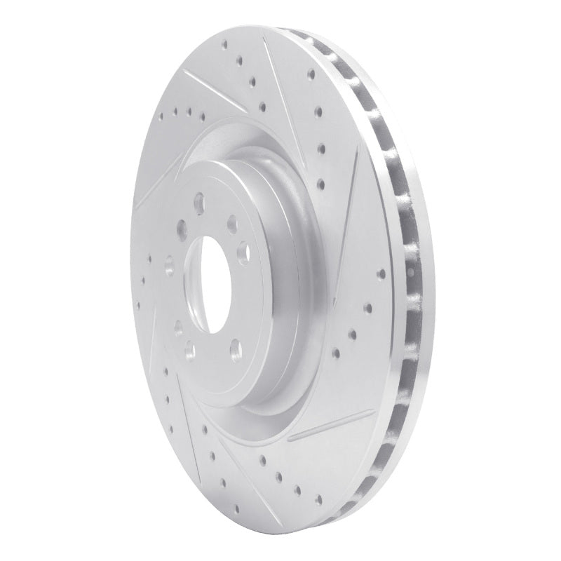 R1 Concepts R1 13-19 Mercedes-Benz GL350 Front Right Drilled & Slotted Silver Brake Rotor