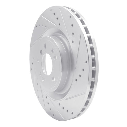 R1 Concepts R1 13-19 Mercedes-Benz GL350 Front Right Drilled & Slotted Silver Brake Rotor