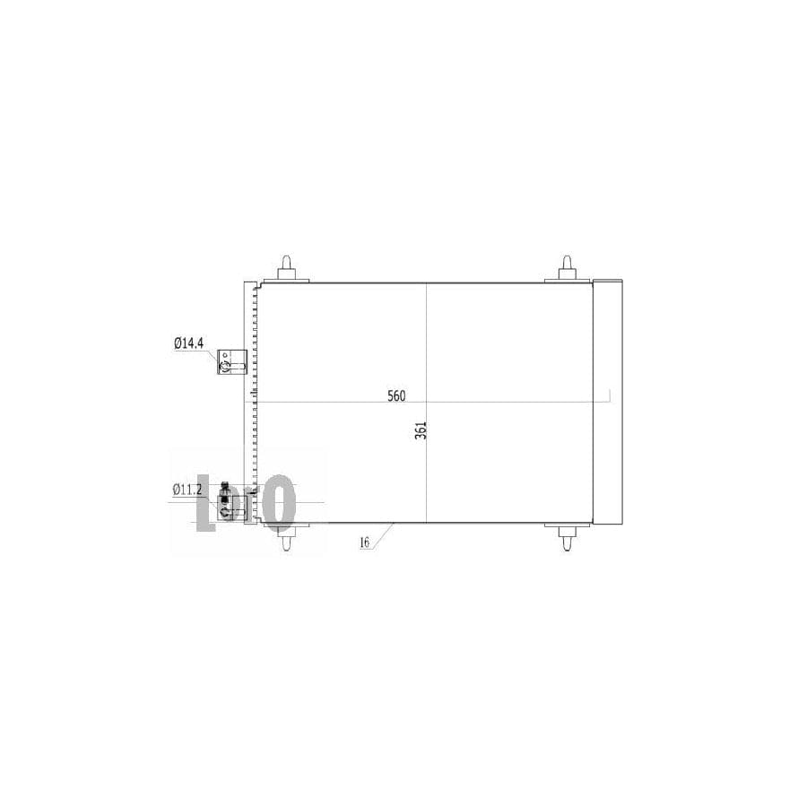 Abakus 0090160010 Air Conditioning Condenser for Citroen C5