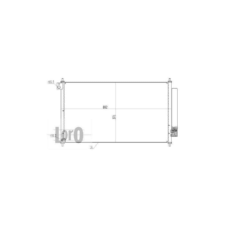 Abakus 0180160007 Air Conditioning Condenser for Honda CIVIC IX Hatchback (Fk)