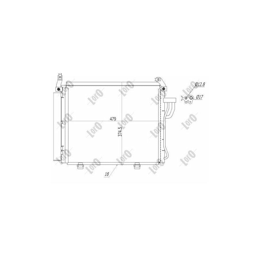 Abakus 0190160021 Air Conditioning Condenser for Hyundai I10 I (Pa)