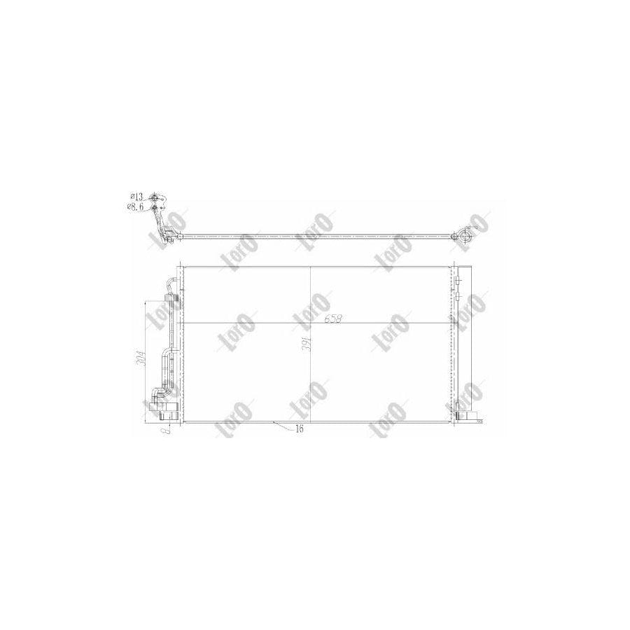 Abakus 0190160047 Air Conditioning Condenser for Hyundai I30 III Estate (Pde)