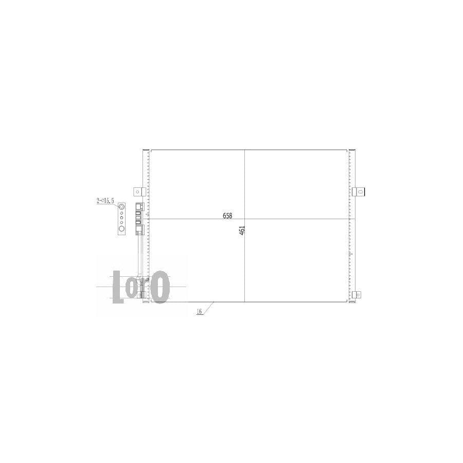 Abakus 0230160003 Air Conditioning Condenser for Jeep Grand Cherokee II (Wj, Wg)