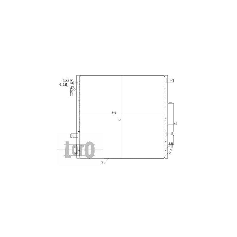Abakus 0270160006 Air Conditioning Condenser for Land Rover Discovery III (L319)