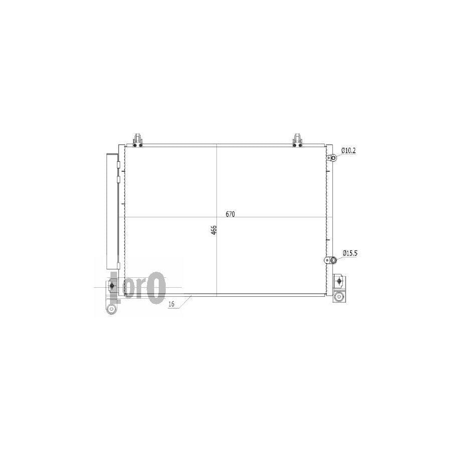Abakus 0300160014 Air Conditioning Condenser for Mazda Mpv II (Lw)