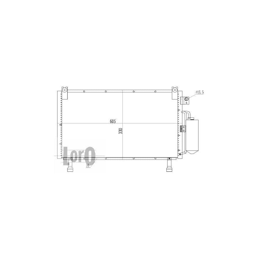 Abakus 0350160033 Air Conditioning Condenser for Nissan Qashqai / Qashqai 2 I (J10, Nj10)