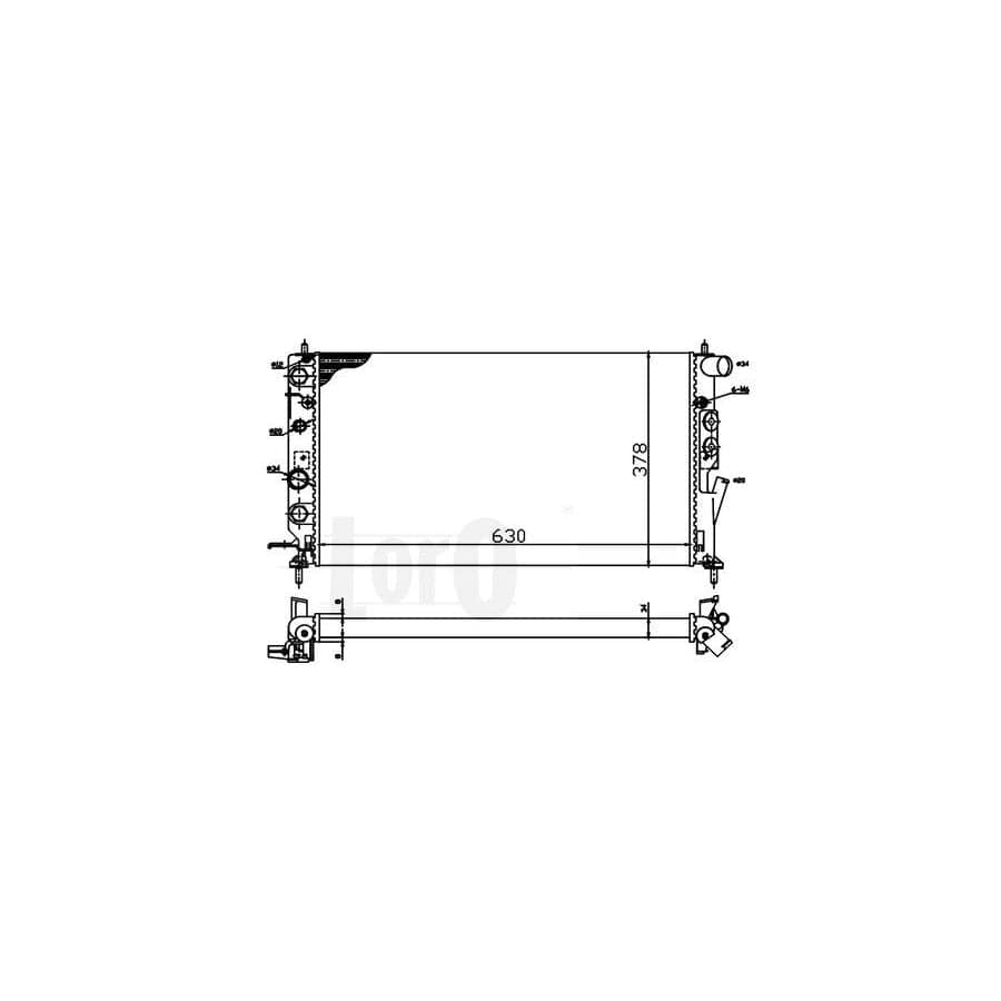 Abakus 0370170040 Engine Radiator for Opel Vectra