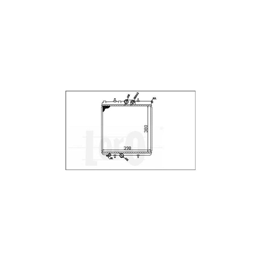 Abakus 0380170001 Engine Radiator for Peugeot 206